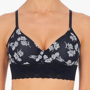 Natori Bliss Perfection Contour Soft Cup Floral Lace Bra 36D like new